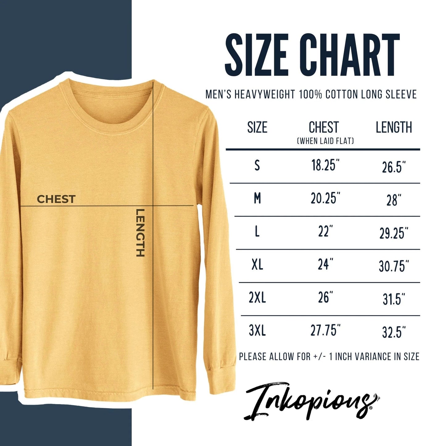 Doodled Buster the French Bulldog - Heavyweight 100% Cotton Long Sleeve