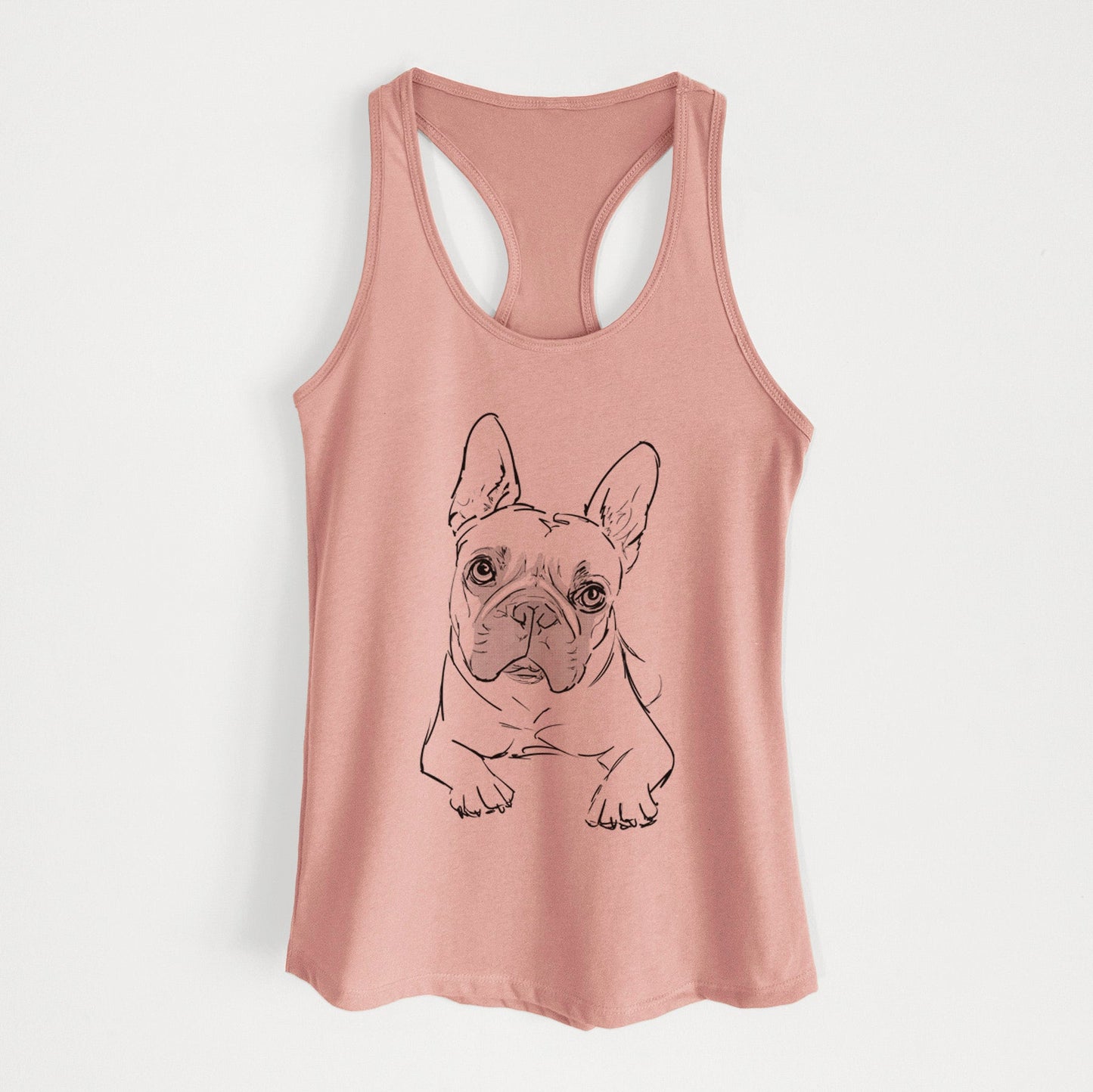 Doodled Buster the French Bulldog - Women's Racerback Tanktop