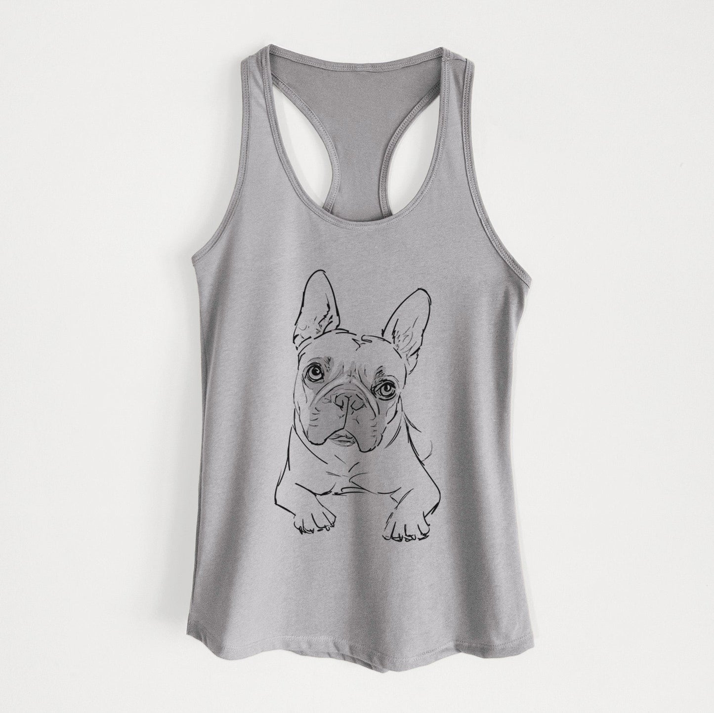 Doodled Buster the French Bulldog - Women's Racerback Tanktop