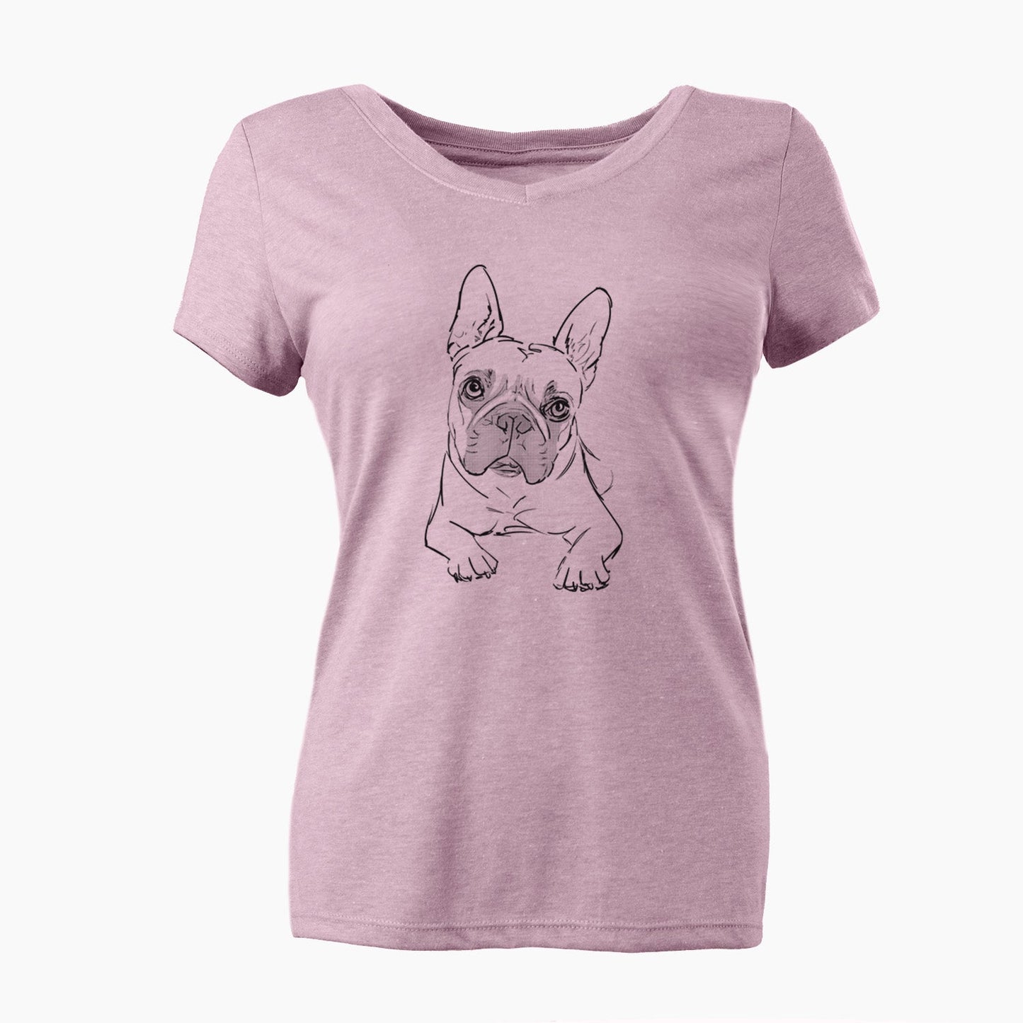 Doodled Buster the French Bulldog - Women's Perfect V-neck Shirt