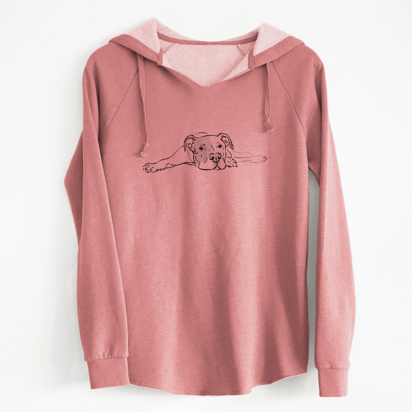 Doodled Harvey the American Staffordshire Terrier - Cali Wave Hooded Sweatshirt