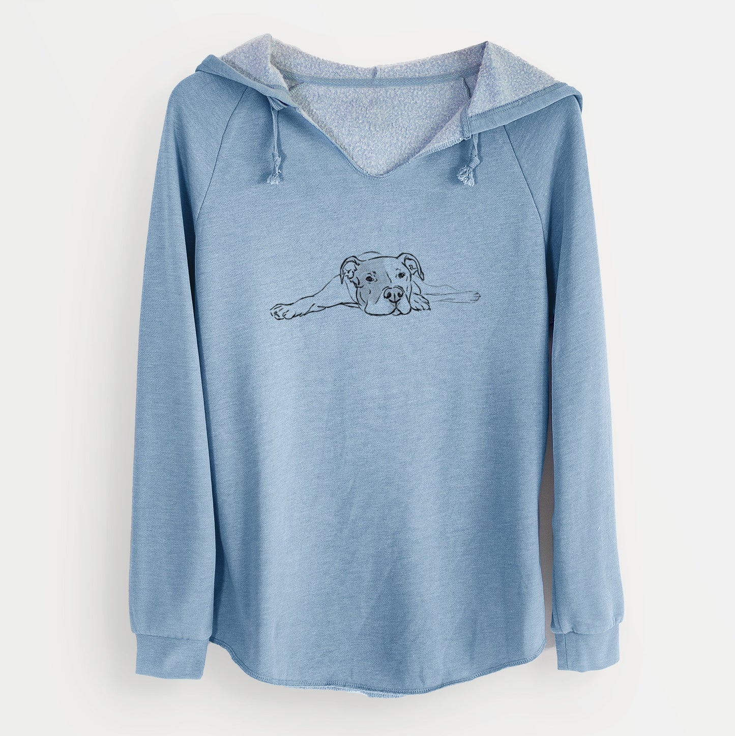 Doodled Harvey the American Staffordshire Terrier - Cali Wave Hooded Sweatshirt