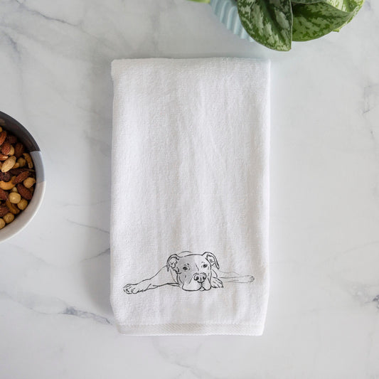 Doodled Harvey the American Staffordshire Terrier Premium Hand Towel