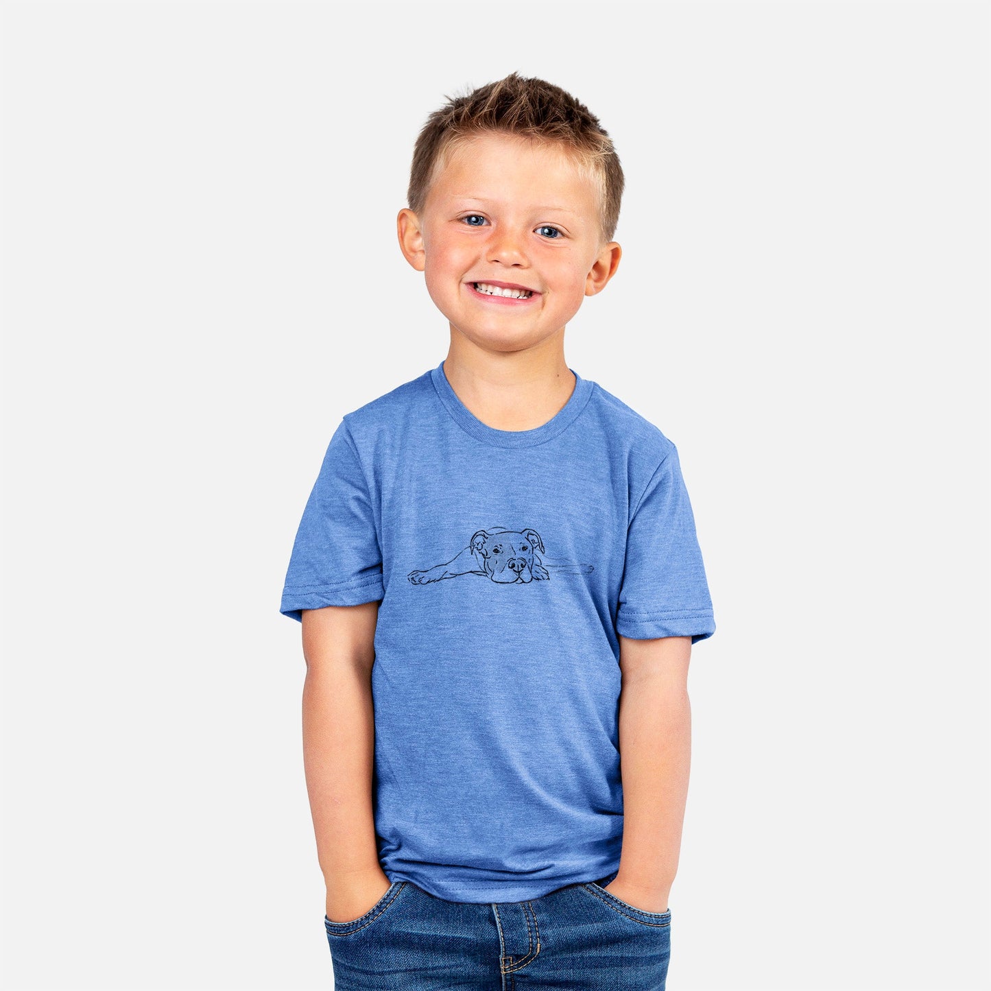 Doodled Harvey the American Staffordshire Terrier - Kids/Youth/Toddler Shirt