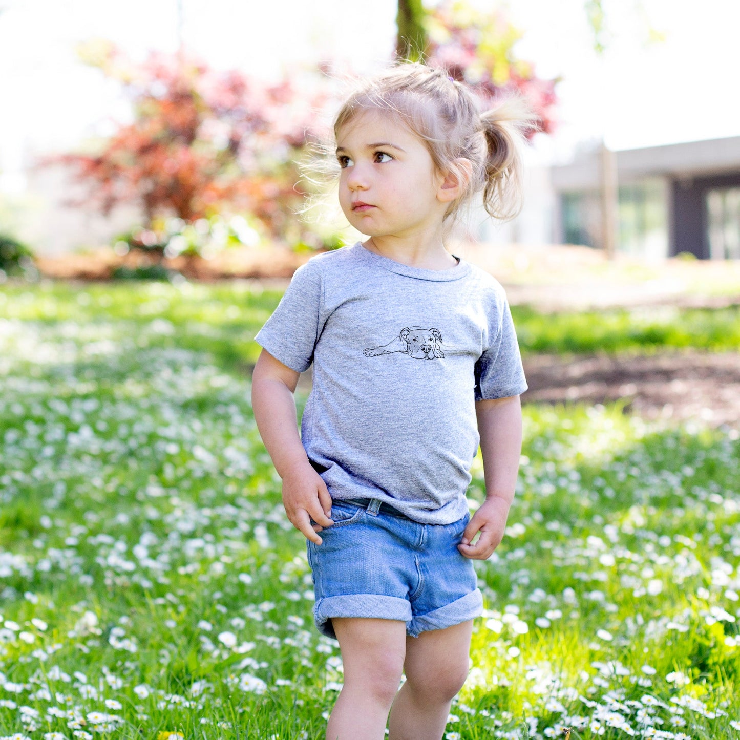 Doodled Harvey the American Staffordshire Terrier - Kids/Youth/Toddler Shirt