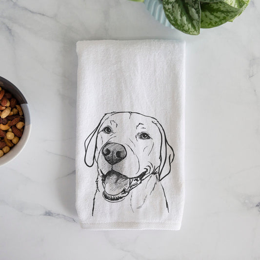 Doodled Jimmy the Larbrador Retriever Premium Hand Towel
