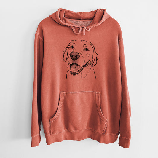Doodled Jimmy the Larbrador Retriever - Unisex Pigment Dyed Hoodie