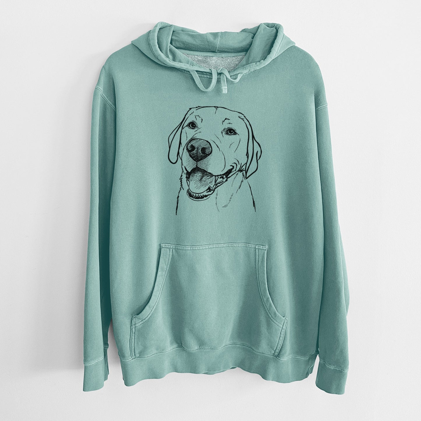 Doodled Jimmy the Larbrador Retriever - Unisex Pigment Dyed Hoodie
