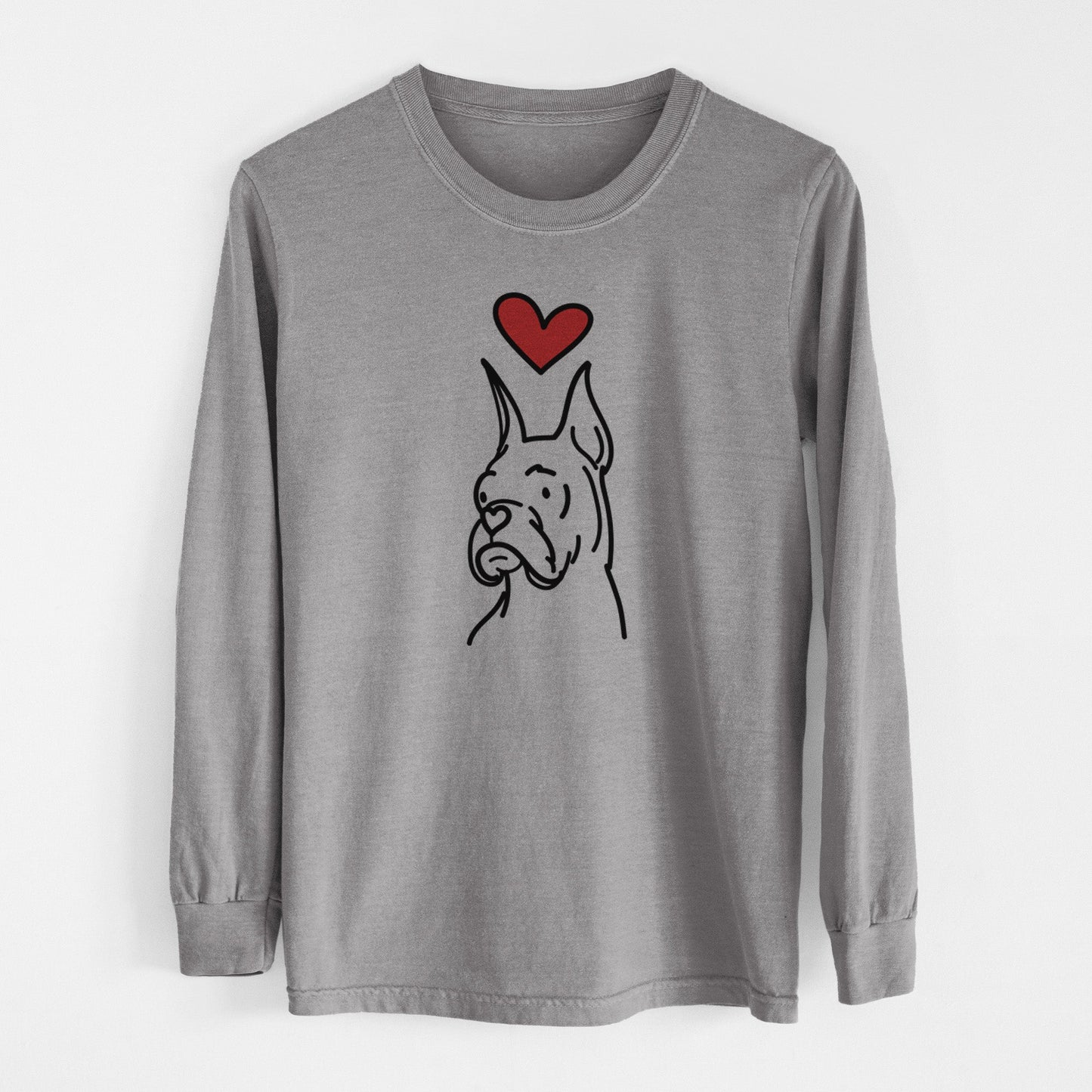 Love Always Rescue Boxer - Billy - Heavyweight 100% Cotton Long Sleeve