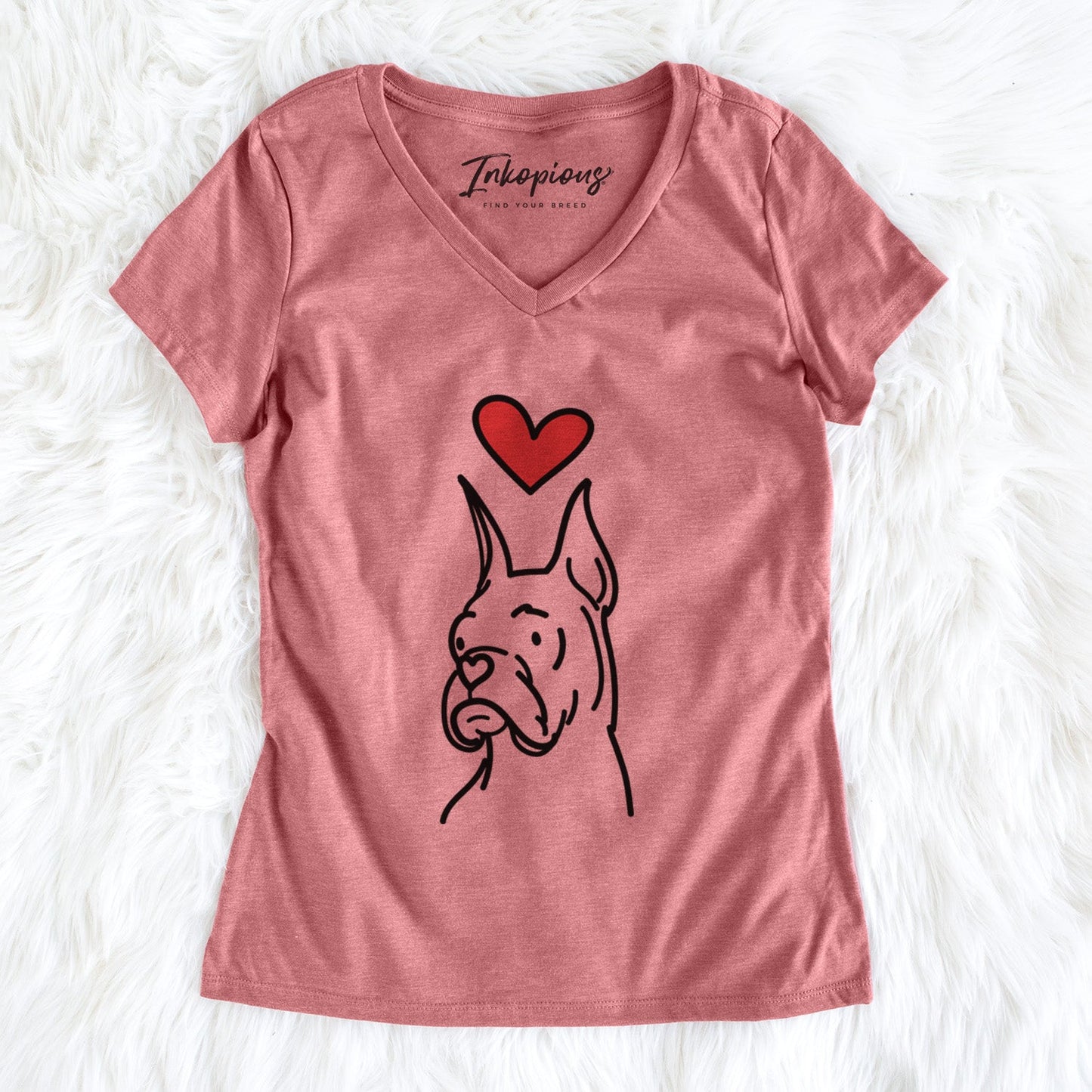 Love Always Rescue Boxer - Billy - Women's Perfect V-neck Shirt