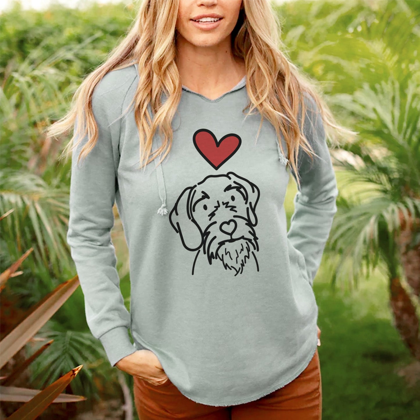 Love Always German Wirehaired Pointer - Buck - Cali Wave Hooded Sweatshirt