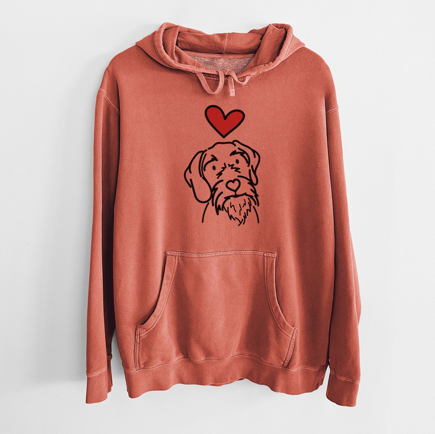 Love Always German Wirehaired Pointer - Buck - Unisex Pigment Dyed Hoodie