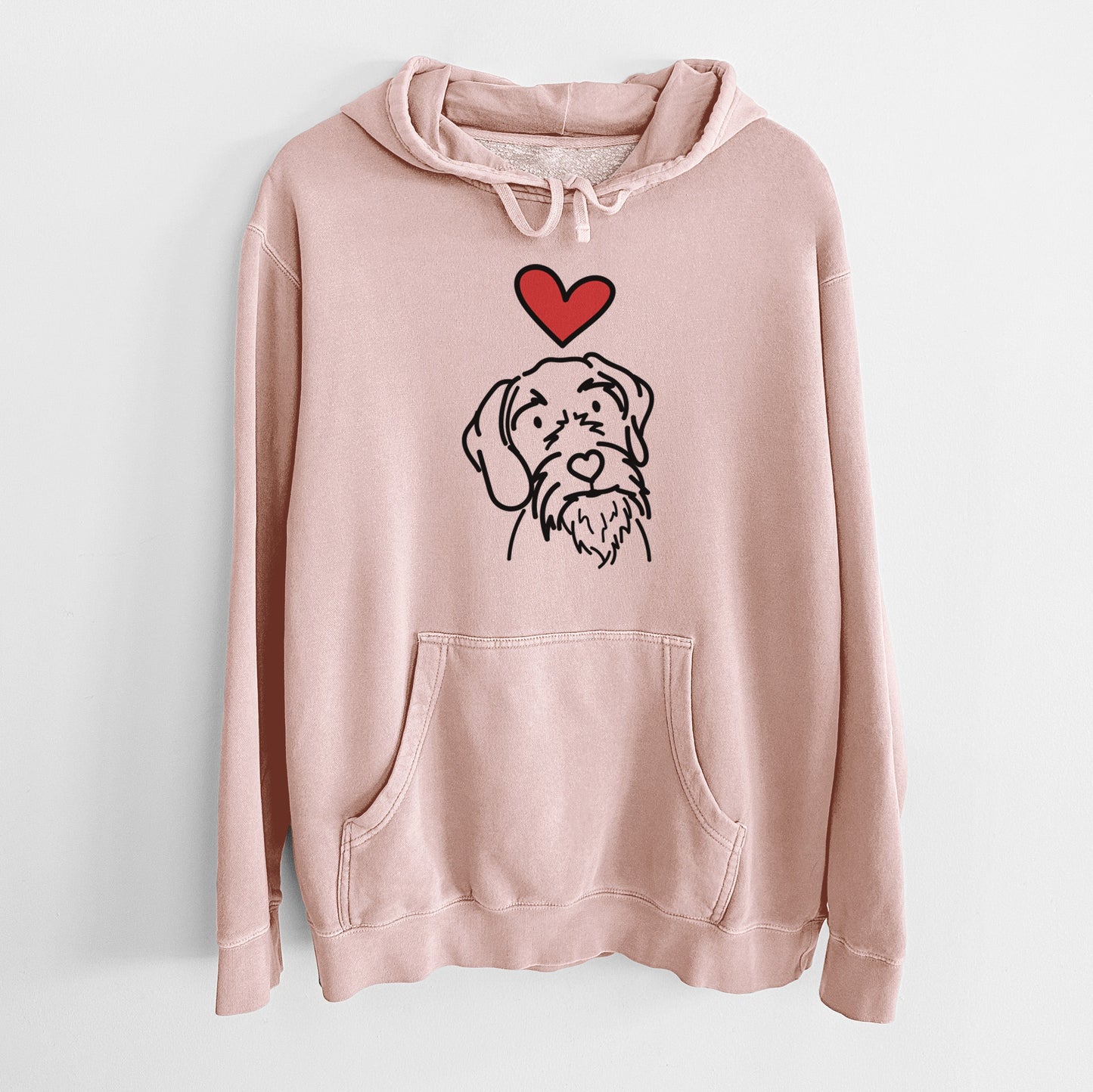 Love Always German Wirehaired Pointer - Buck - Unisex Pigment Dyed Hoodie