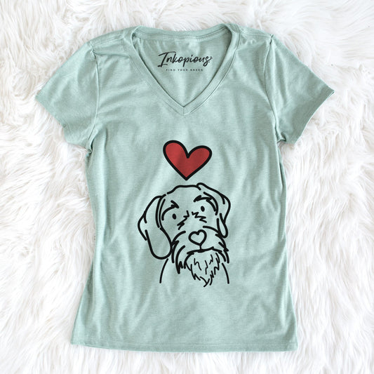 Love Always German Wirehaired Pointer - Buck - Women's Perfect V-neck Shirt