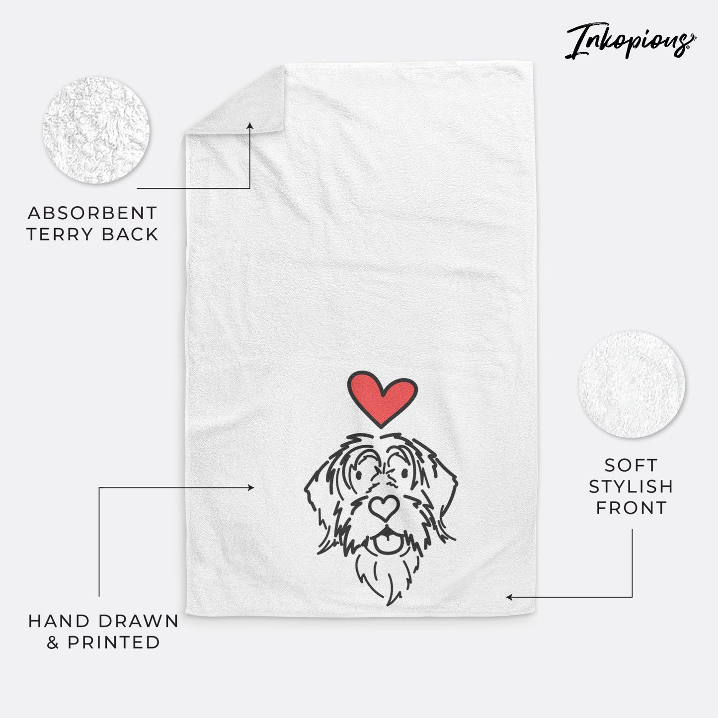 Love Always Wirehaird Pointing Griffon - Gary - Hand Towel