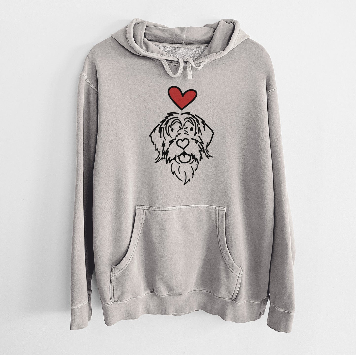 Love Always Wirehaird Pointing Griffon - Gary - Unisex Pigment Dyed Hoodie