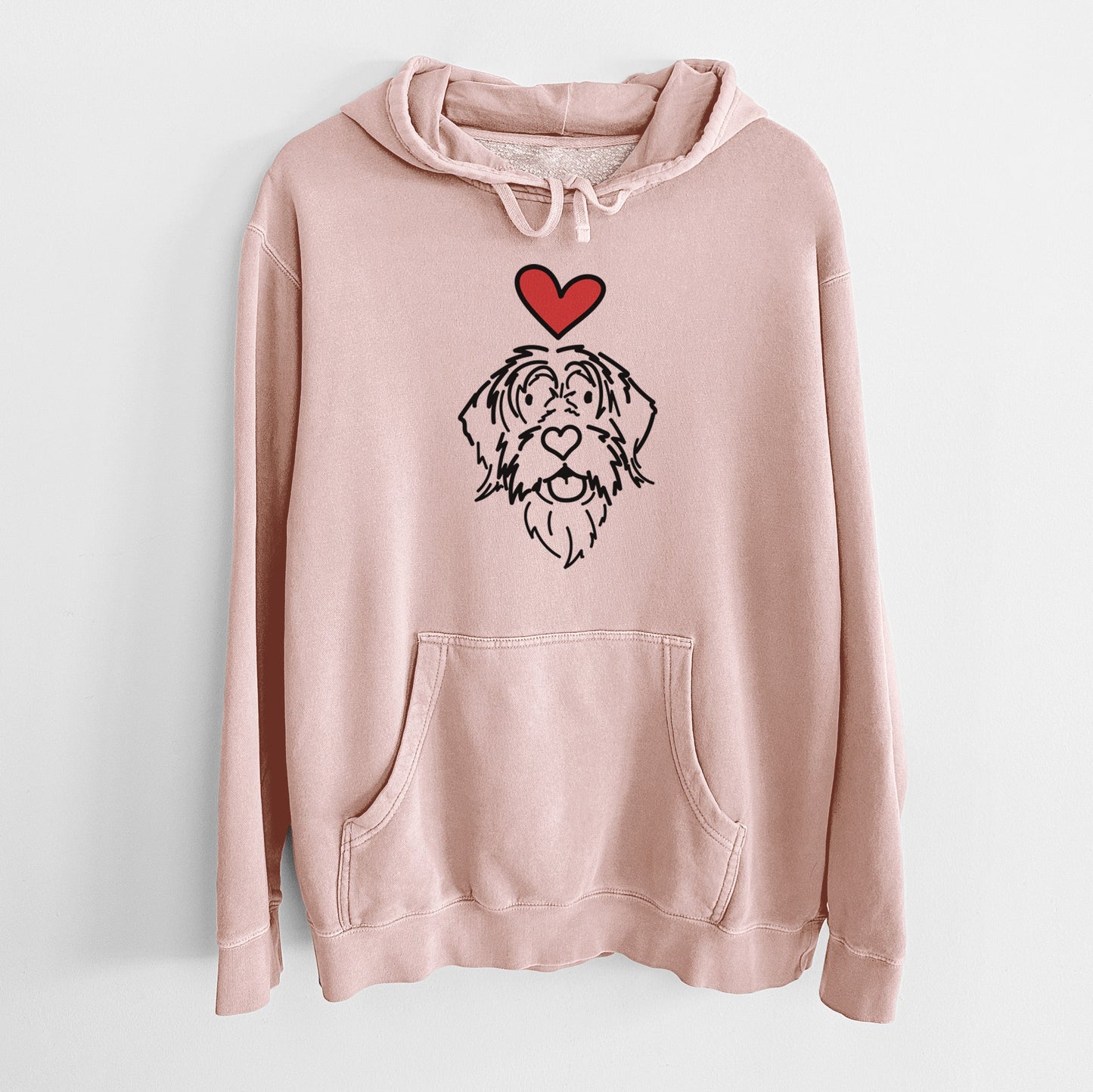 Love Always Wirehaird Pointing Griffon - Gary - Unisex Pigment Dyed Hoodie