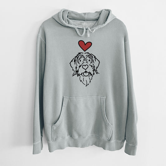 Love Always Wirehaird Pointing Griffon - Gary - Unisex Pigment Dyed Hoodie
