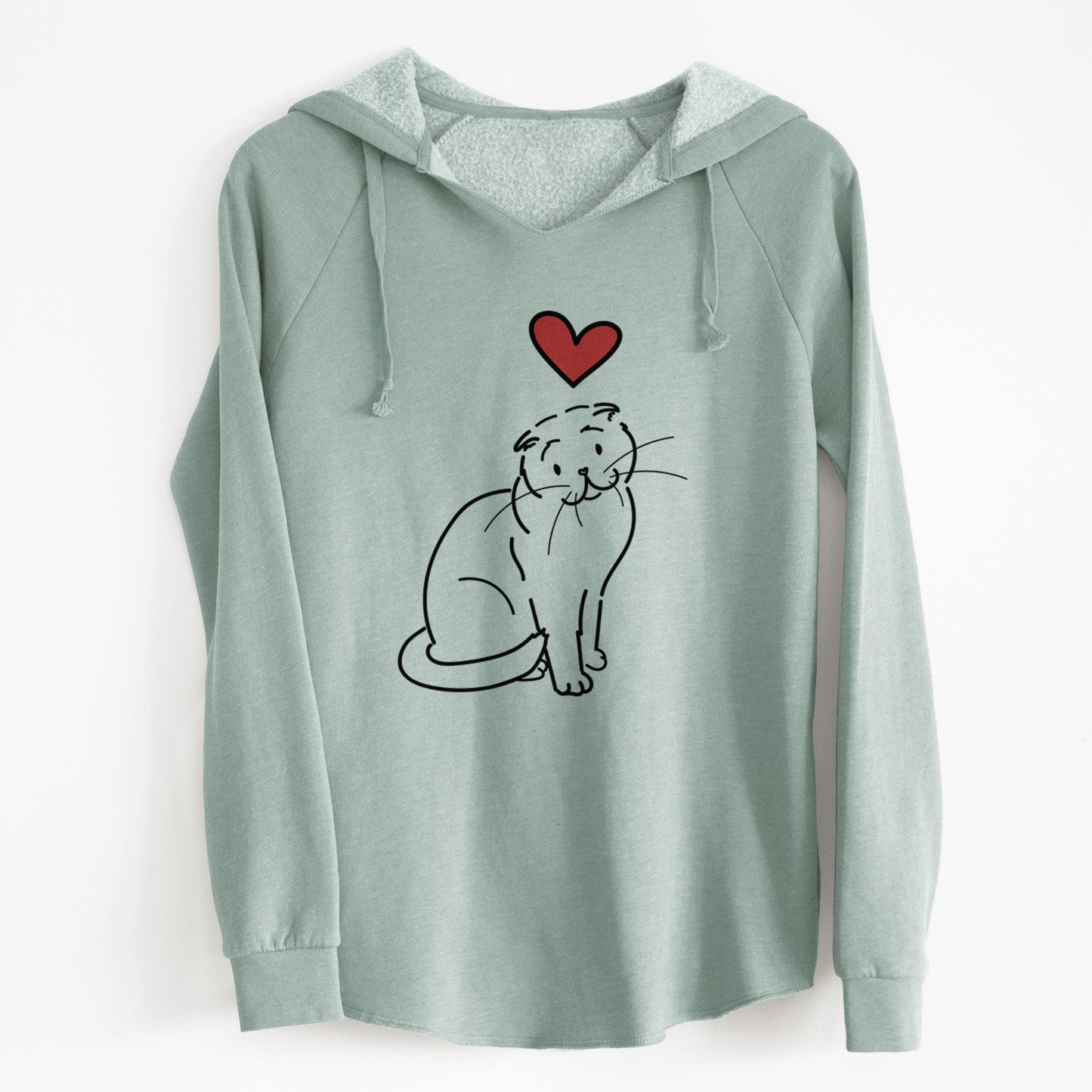 Love Always Scottish Fold Cat - Hank - Cali Wave Hooded Sweatshirt
