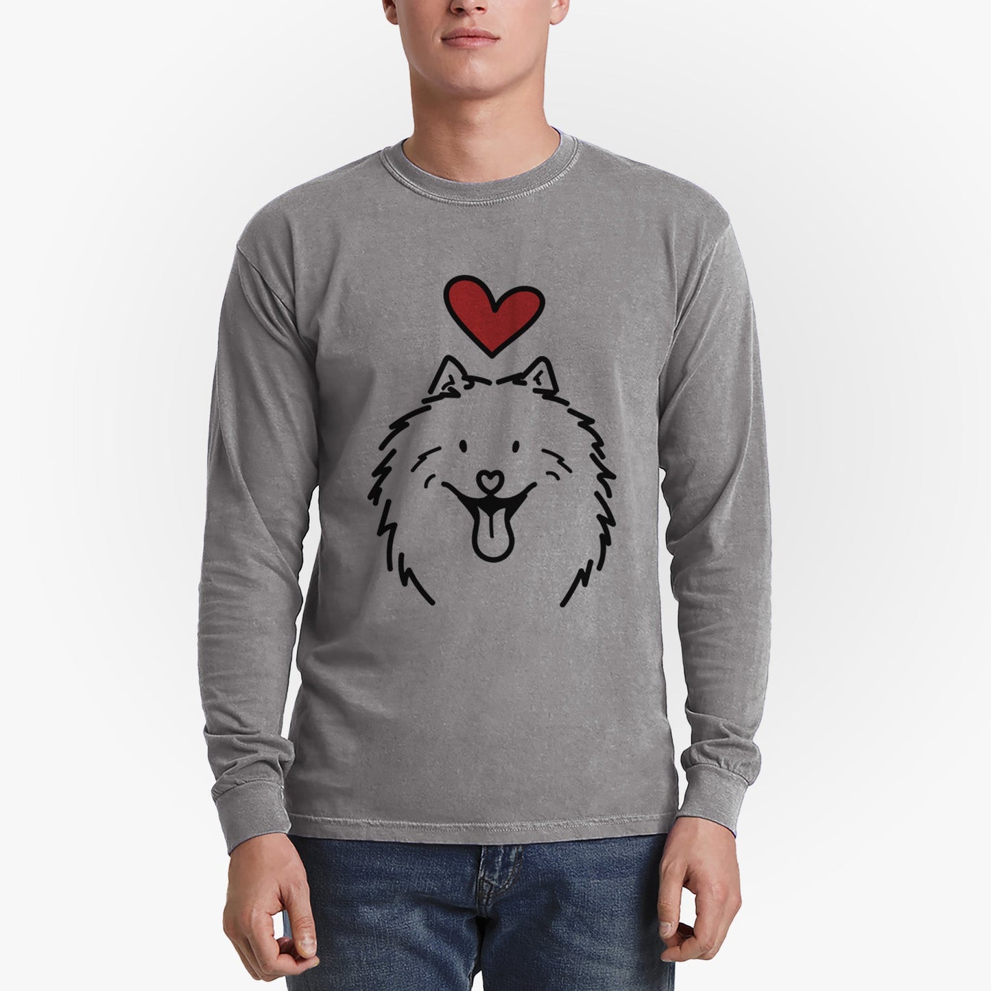 Love Always Samoyed - Johnny - Heavyweight 100% Cotton Long Sleeve