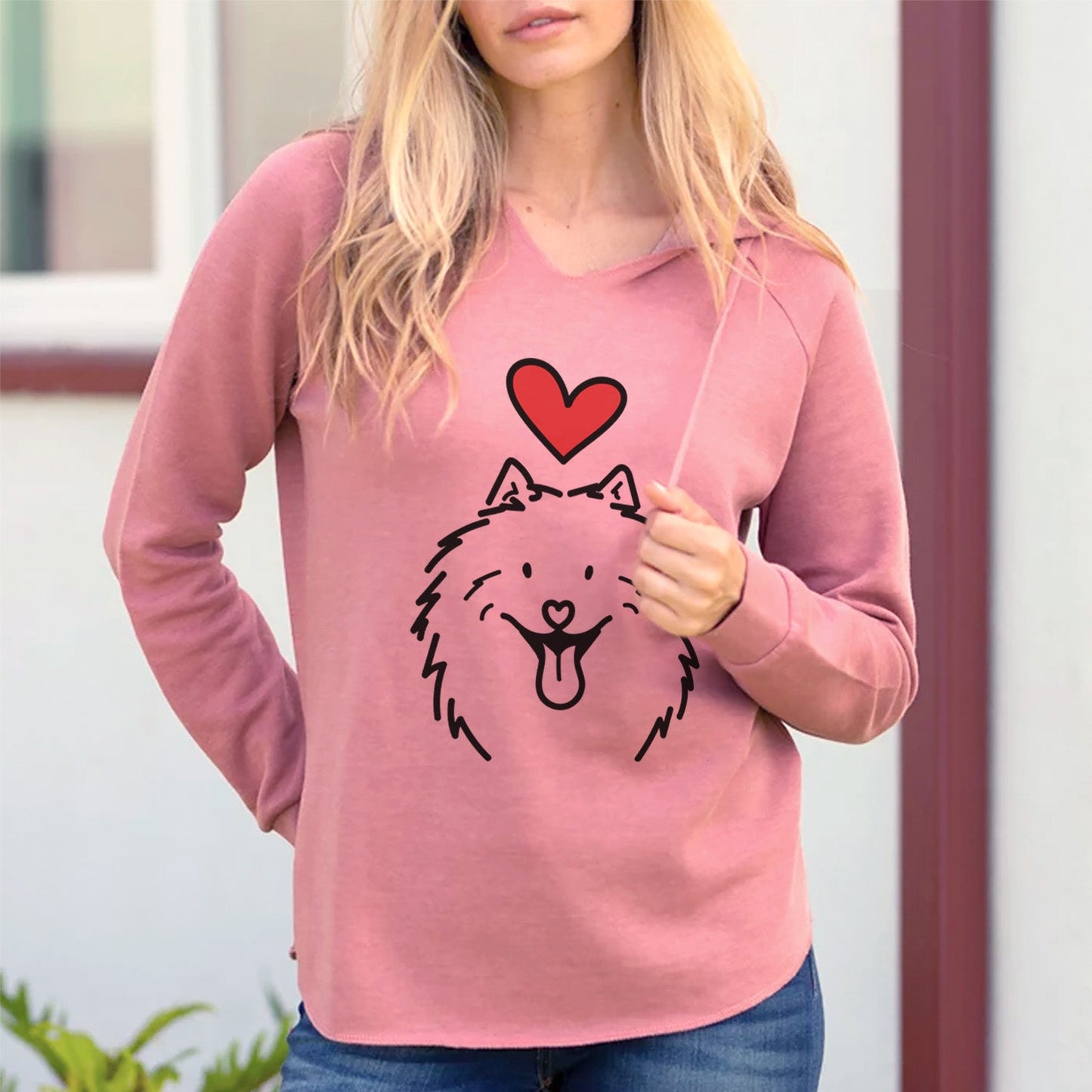 Love Always Samoyed - Johnny - Cali Wave Hooded Sweatshirt