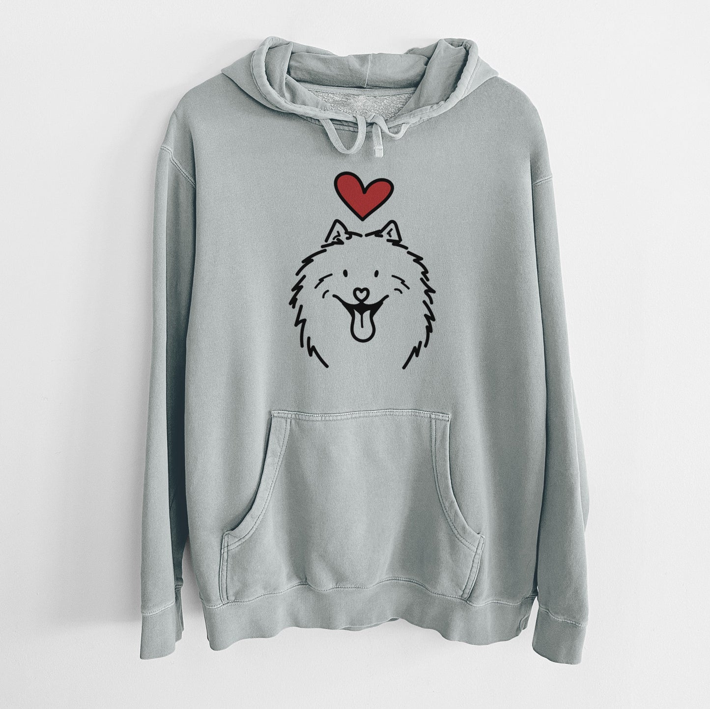 Love Always Samoyed - Johnny - Unisex Pigment Dyed Hoodie
