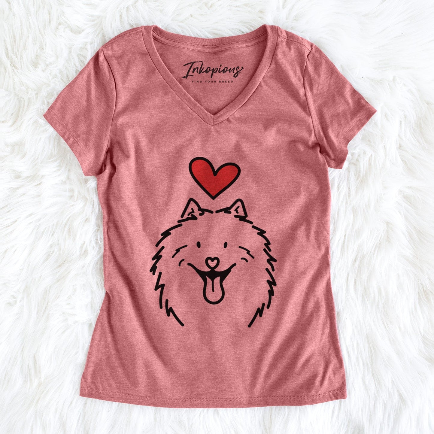 Love Always Samoyed - Johnny - Women's Perfect V-neck Shirt