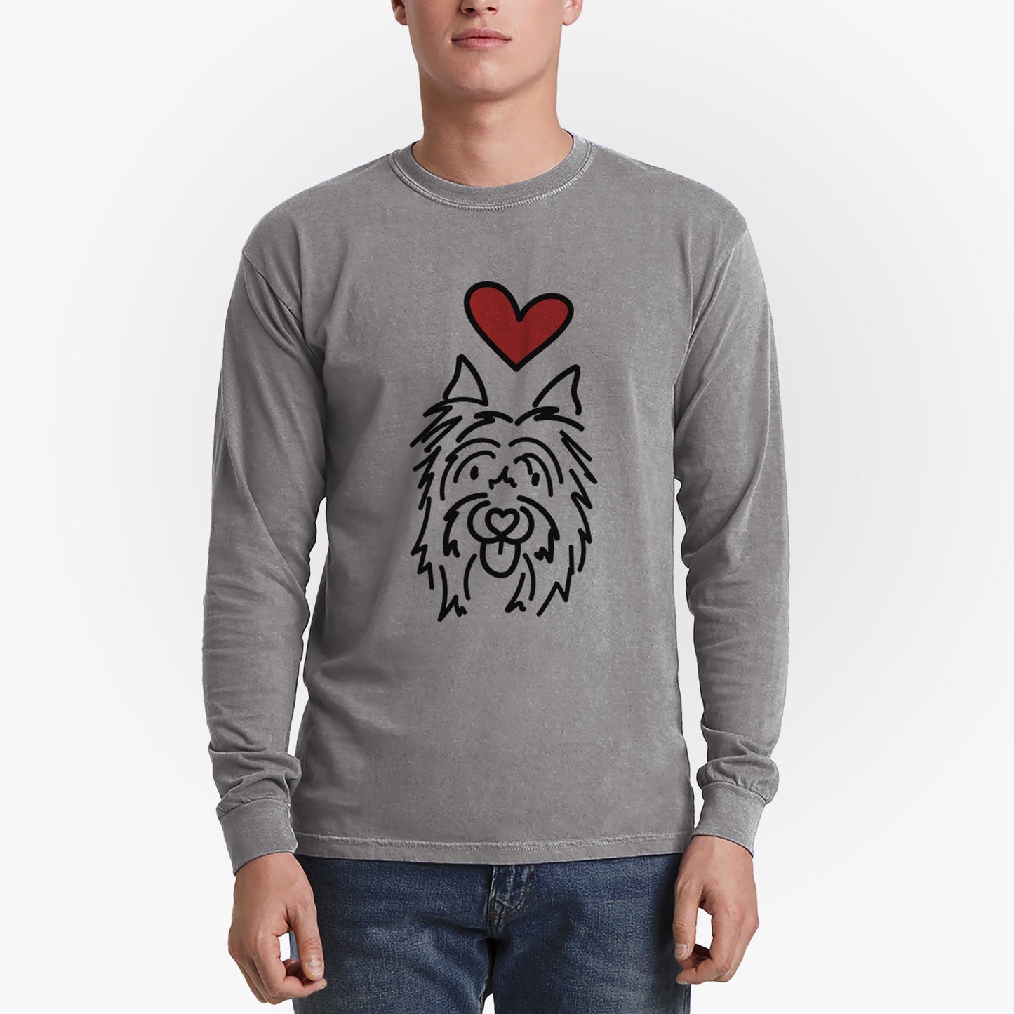 Love Always Silky Terrier - Monty - Heavyweight 100% Cotton Long Sleeve