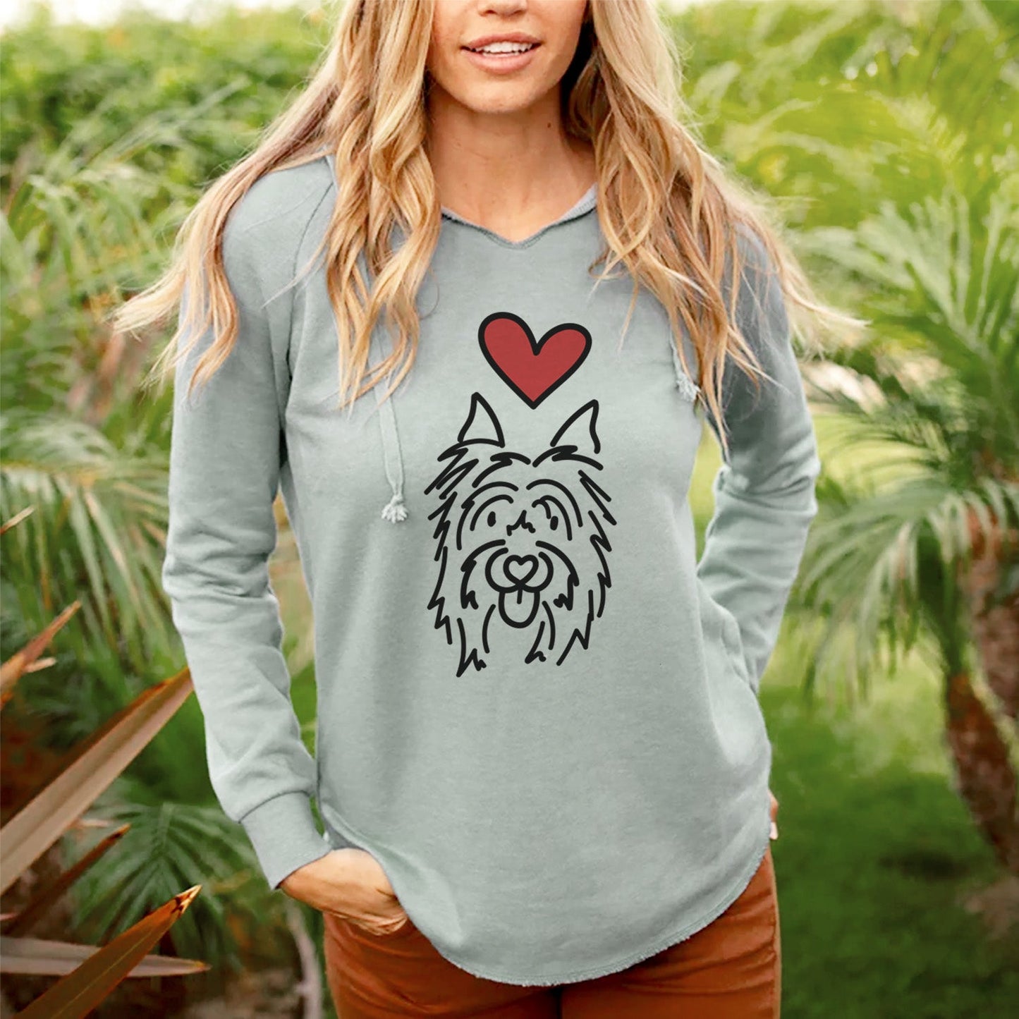 Love Always Silky Terrier - Monty - Cali Wave Hooded Sweatshirt