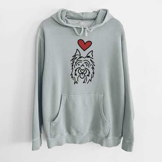 Love Always Silky Terrier - Monty - Unisex Pigment Dyed Hoodie