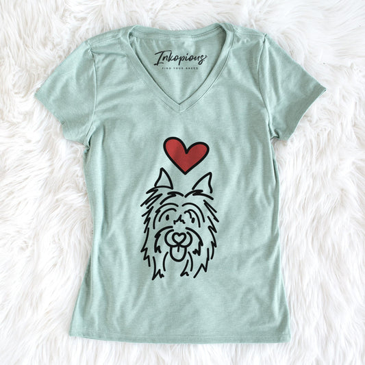 Love Always Silky Terrier - Monty - Women's Perfect V-neck Shirt