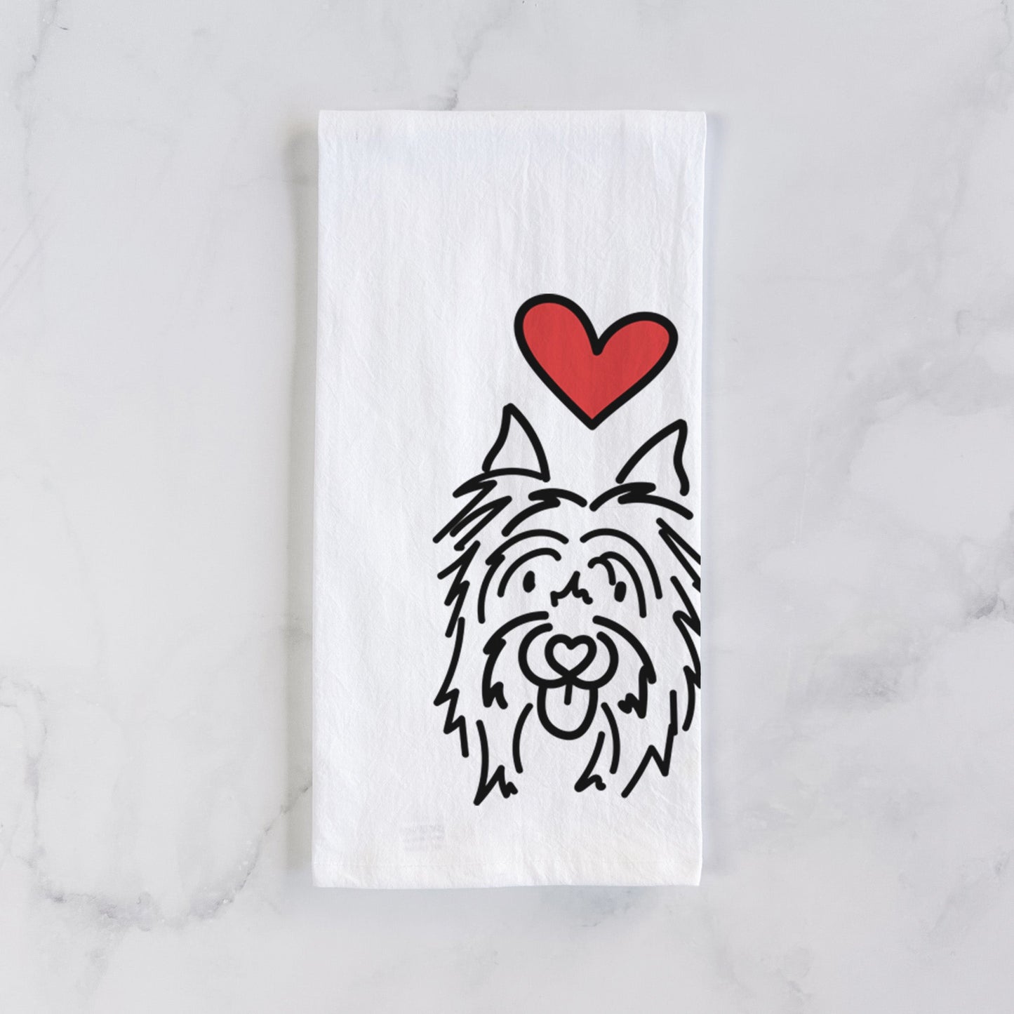 Love Always Silky Terrier - Monty - Tea Towel