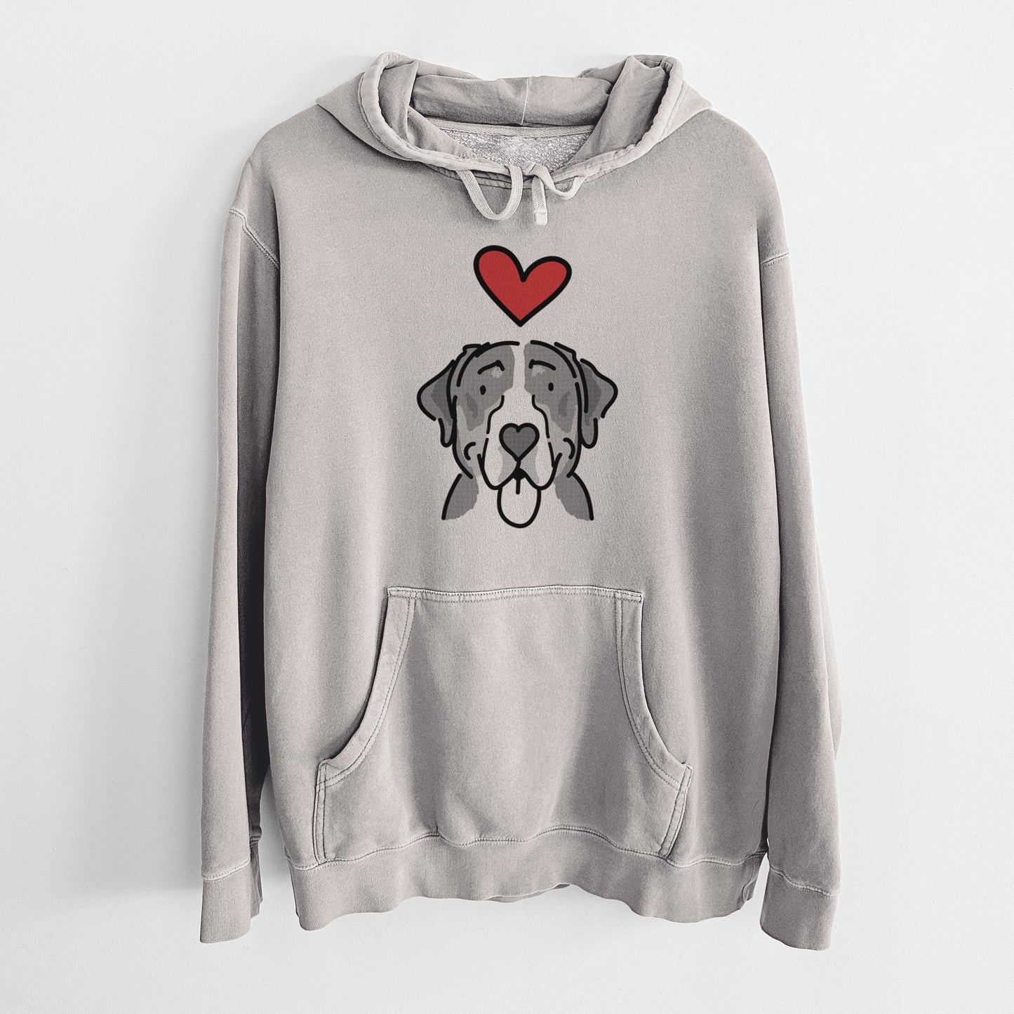Love Always Greater Swiss Mountain Dog - Moose - Unisex Pigment Dyed Hoodie