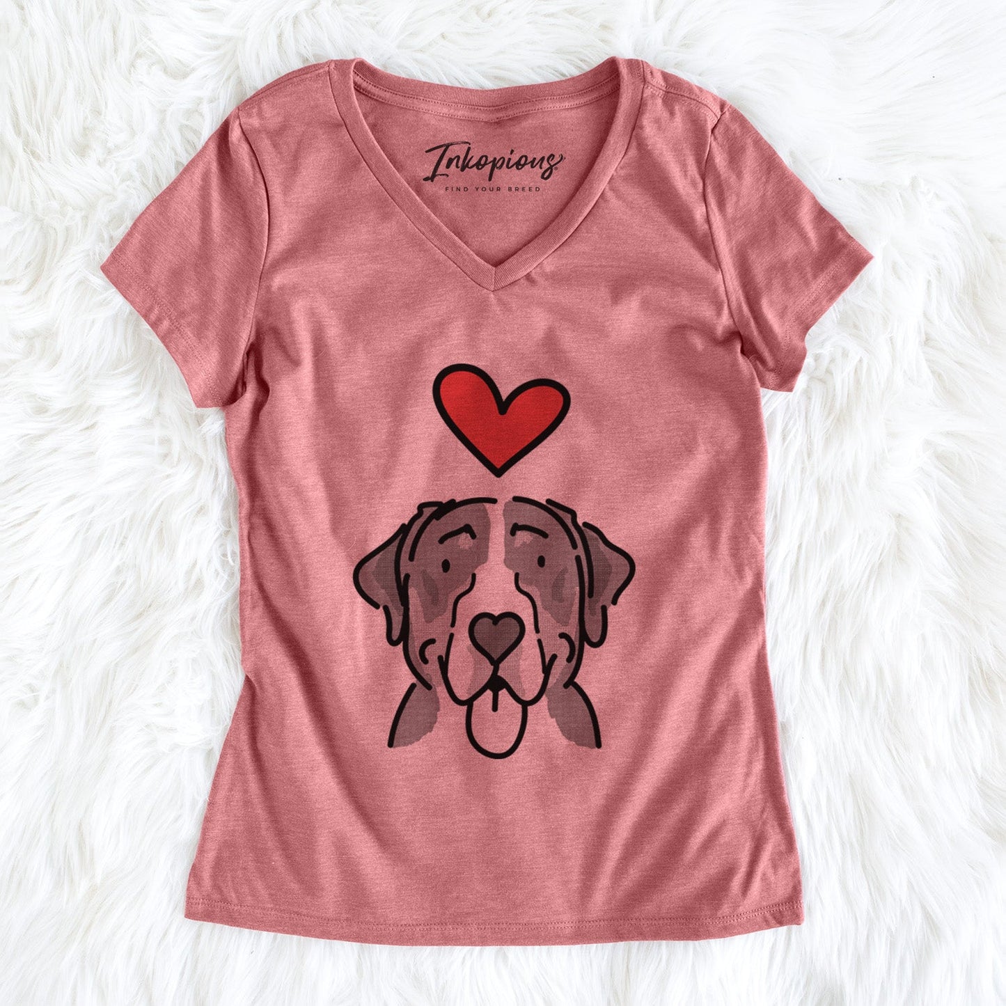Love Always Greater Swiss Mountain Dog - Moose - Women's Perfect V-neck Shirt