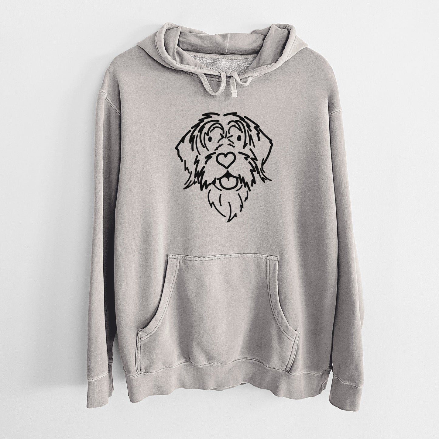 Love Always Wirehaird Pointing Griffon - Gary - Unisex Pigment Dyed Hoodie