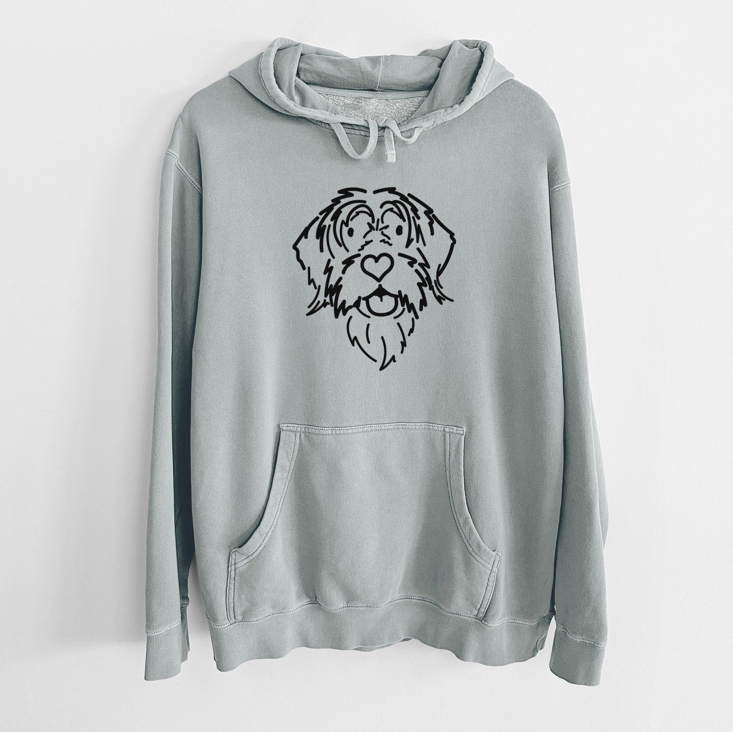 Love Always Wirehaird Pointing Griffon - Gary - Unisex Pigment Dyed Hoodie