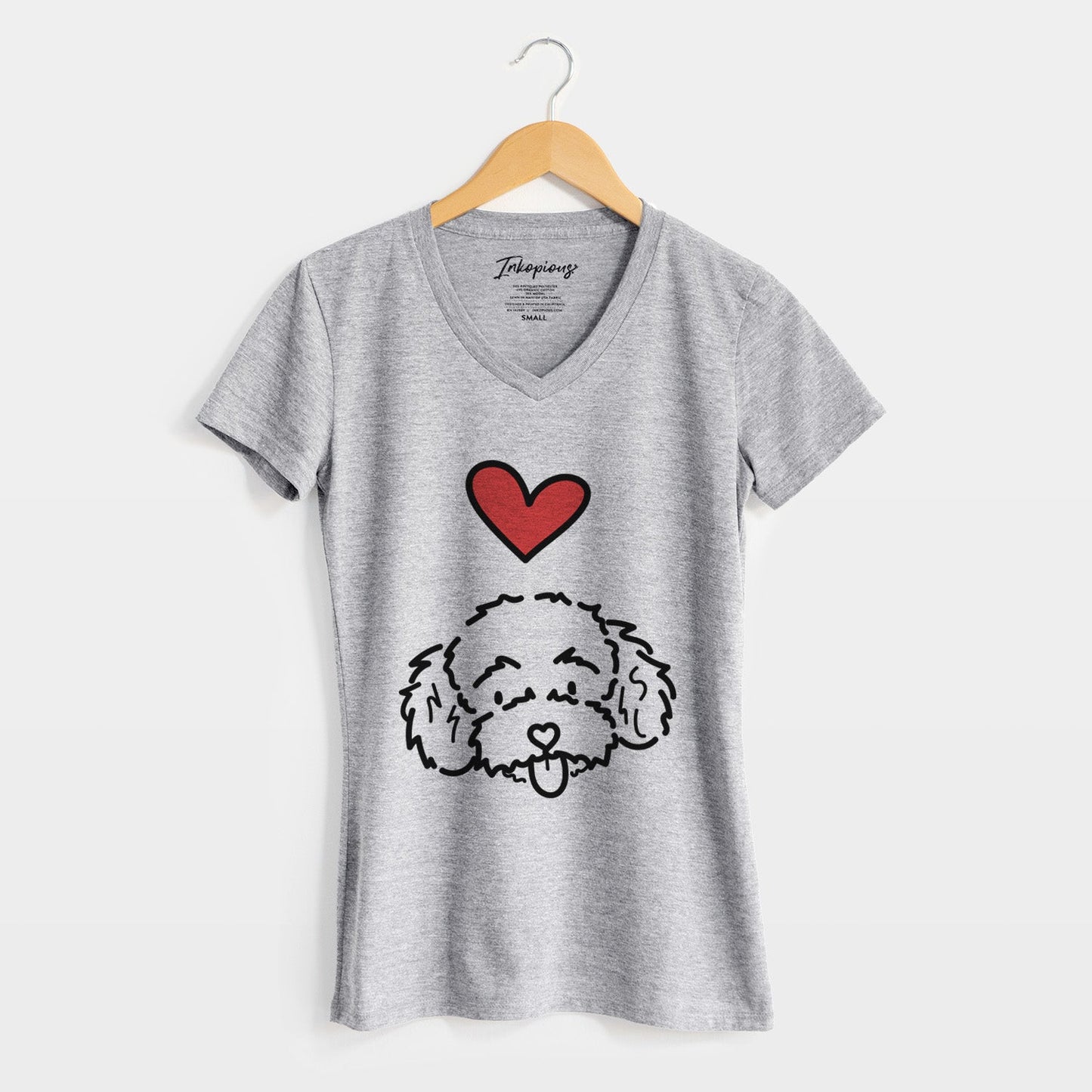 Love Always Toy Poodle - Ricci - Women's Perfect V-neck Shirt