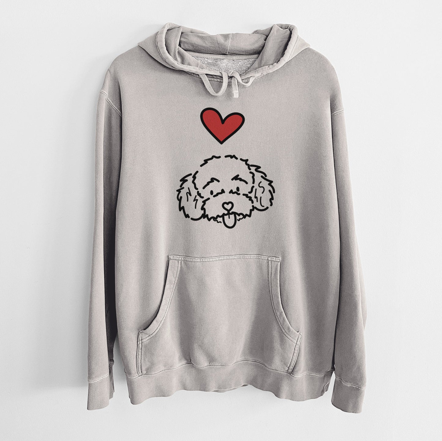 Love Always Toy Poodle - Ricci - Unisex Pigment Dyed Hoodie