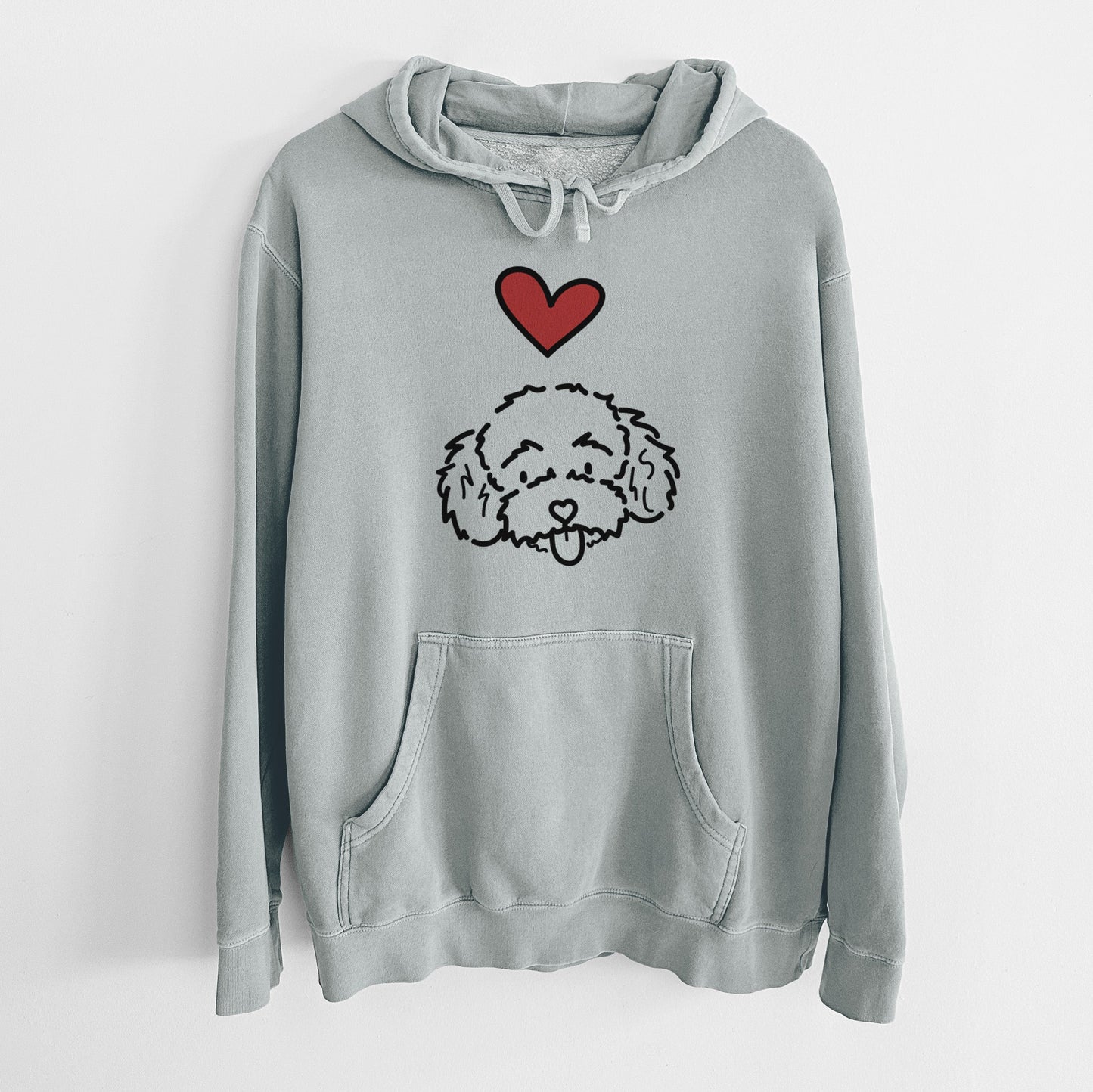 Love Always Toy Poodle - Ricci - Unisex Pigment Dyed Hoodie