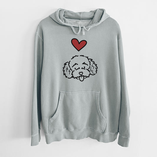 Love Always Toy Poodle - Ricci - Unisex Pigment Dyed Hoodie