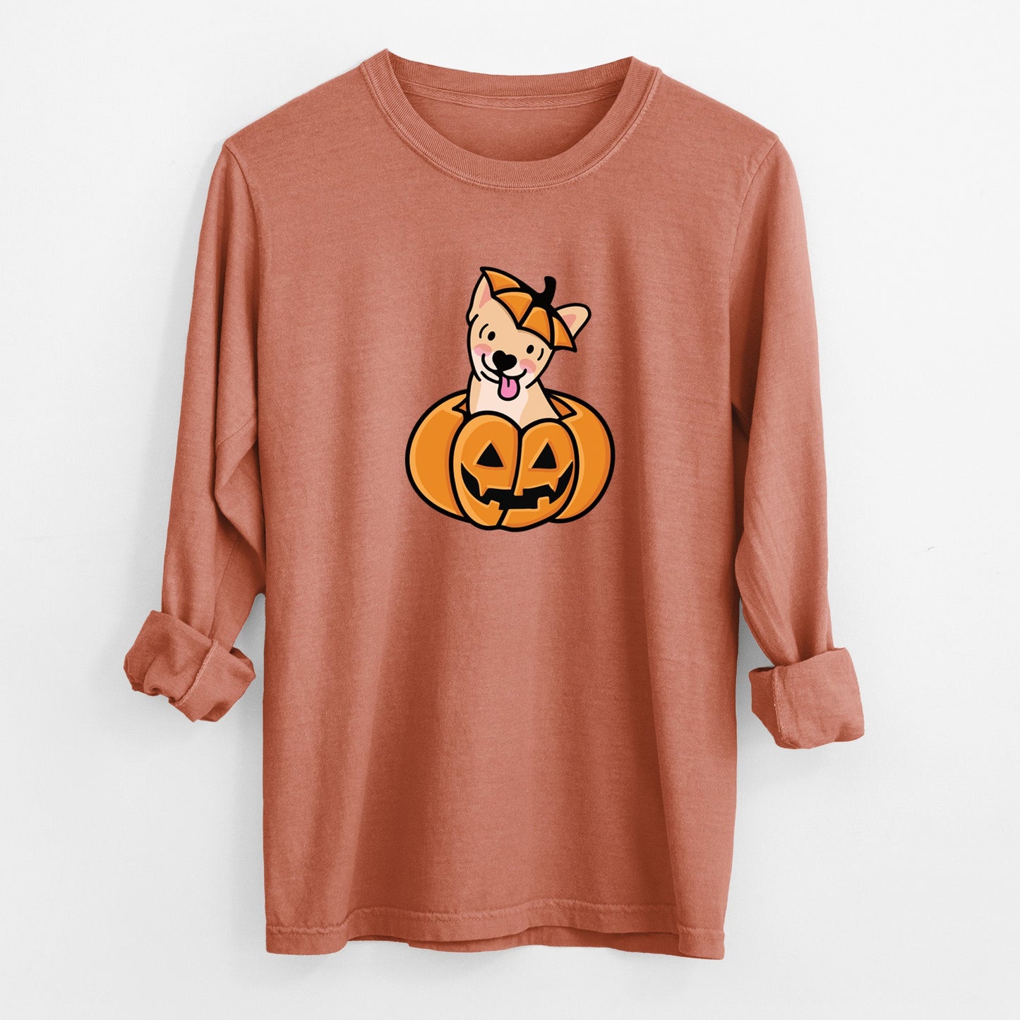 Pumpkin Pup - Chihuahua - Heavyweight 100% Cotton Long Sleeve