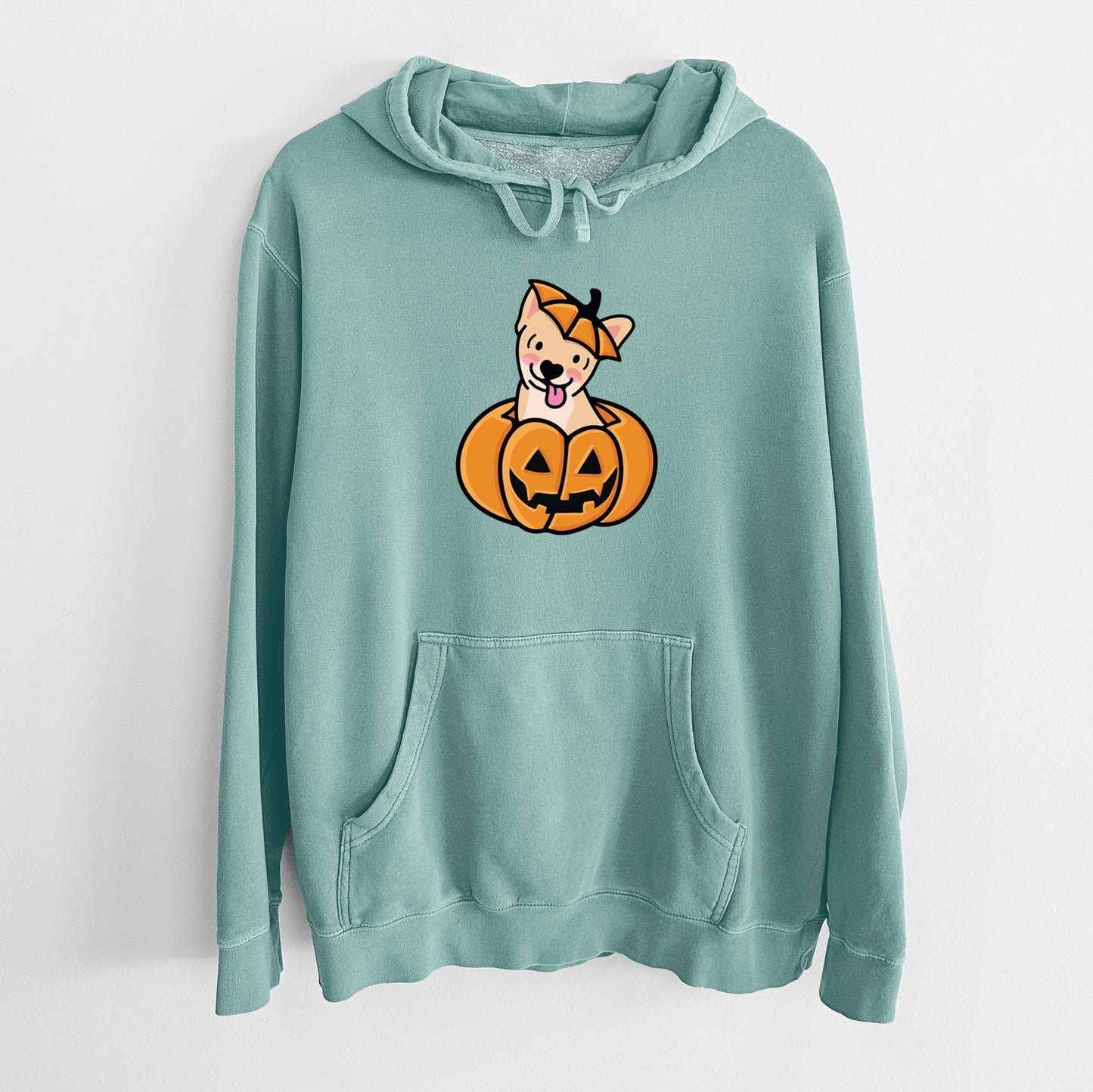 Pumpkin Pup - Chihuahua - Unisex Pigment Dyed Hoodie
