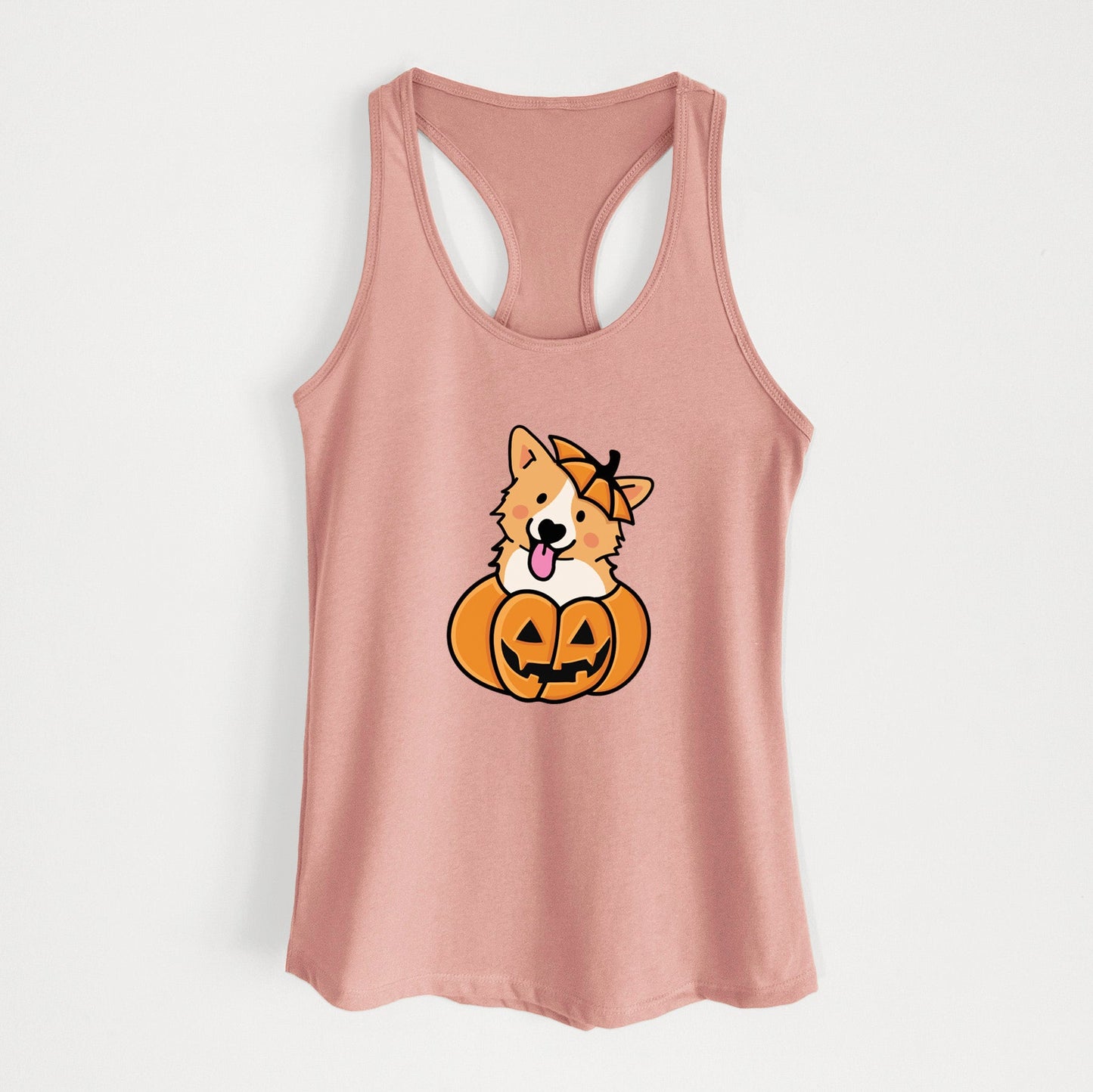 Pumpkin Pup - Corgi - Women's Racerback Tanktop
