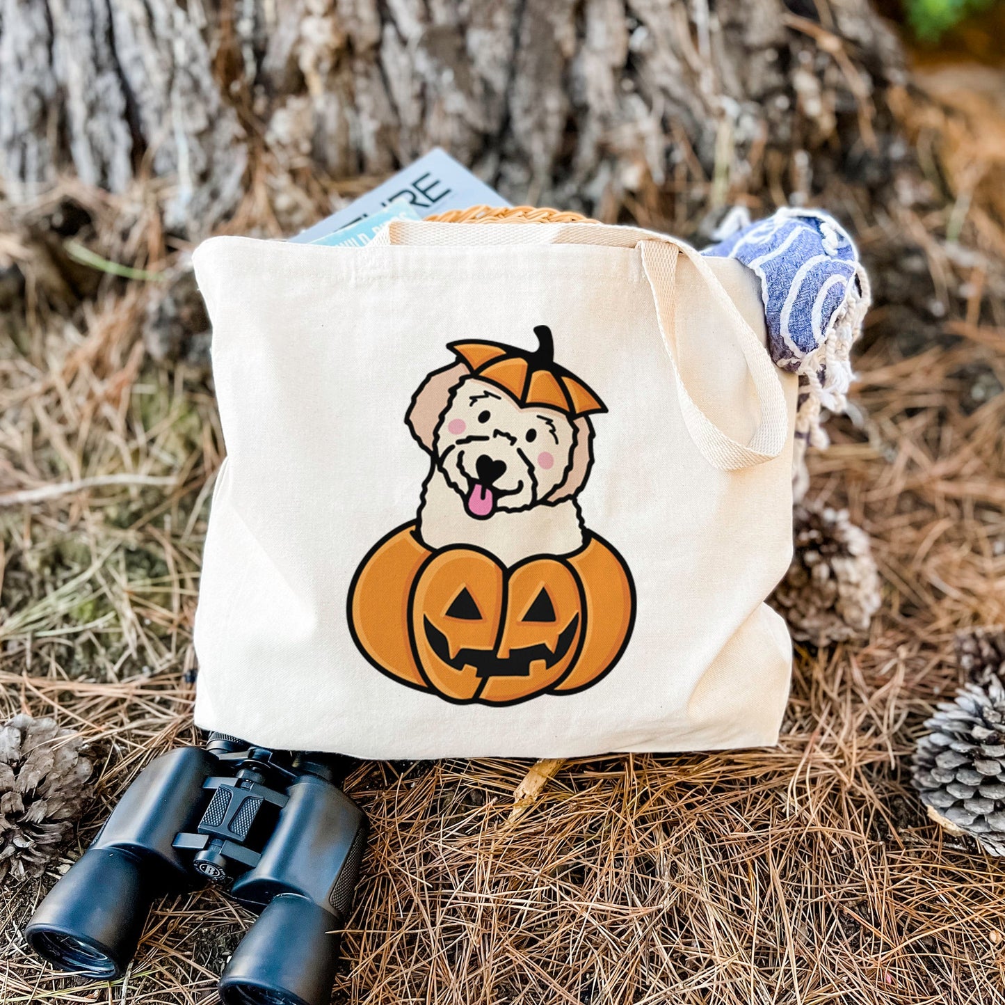 Pumpkin Pup - Doodle - Tote Bag