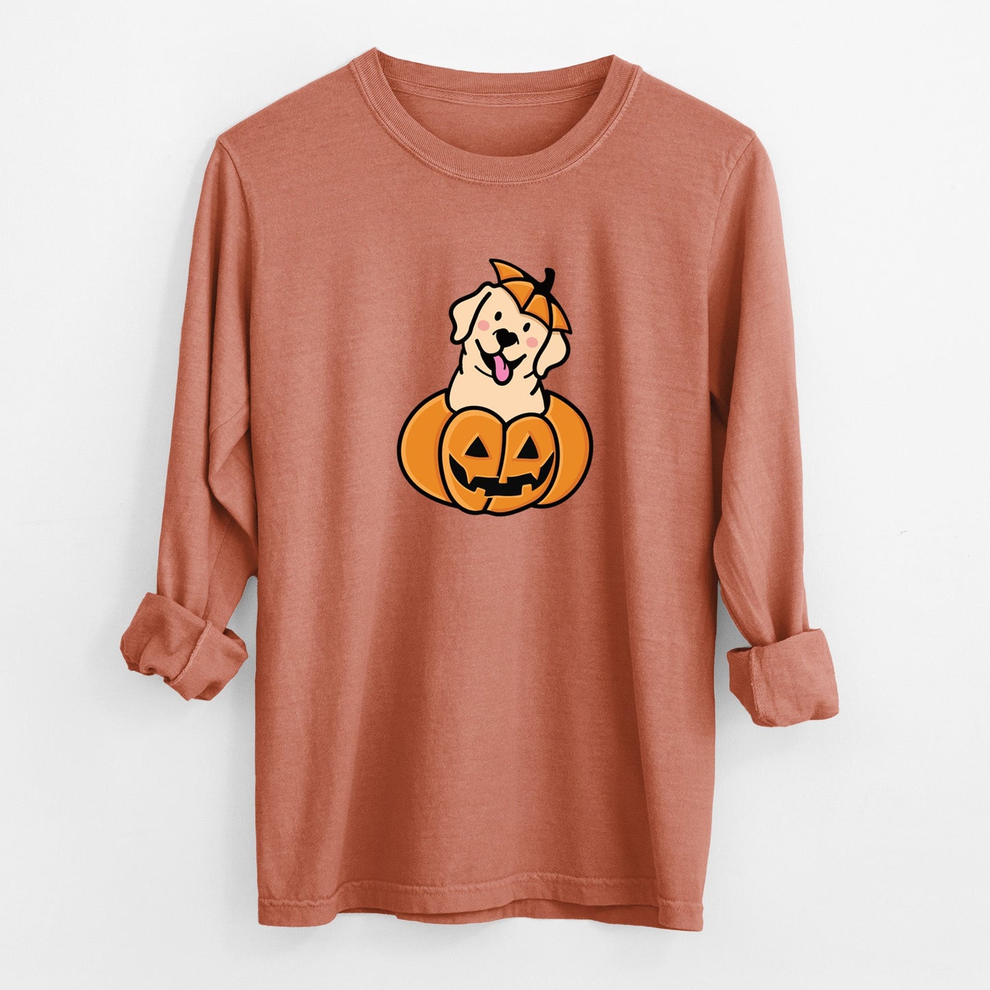 Pumpkin Pup - Labrador Retriever - Heavyweight 100% Cotton Long Sleeve