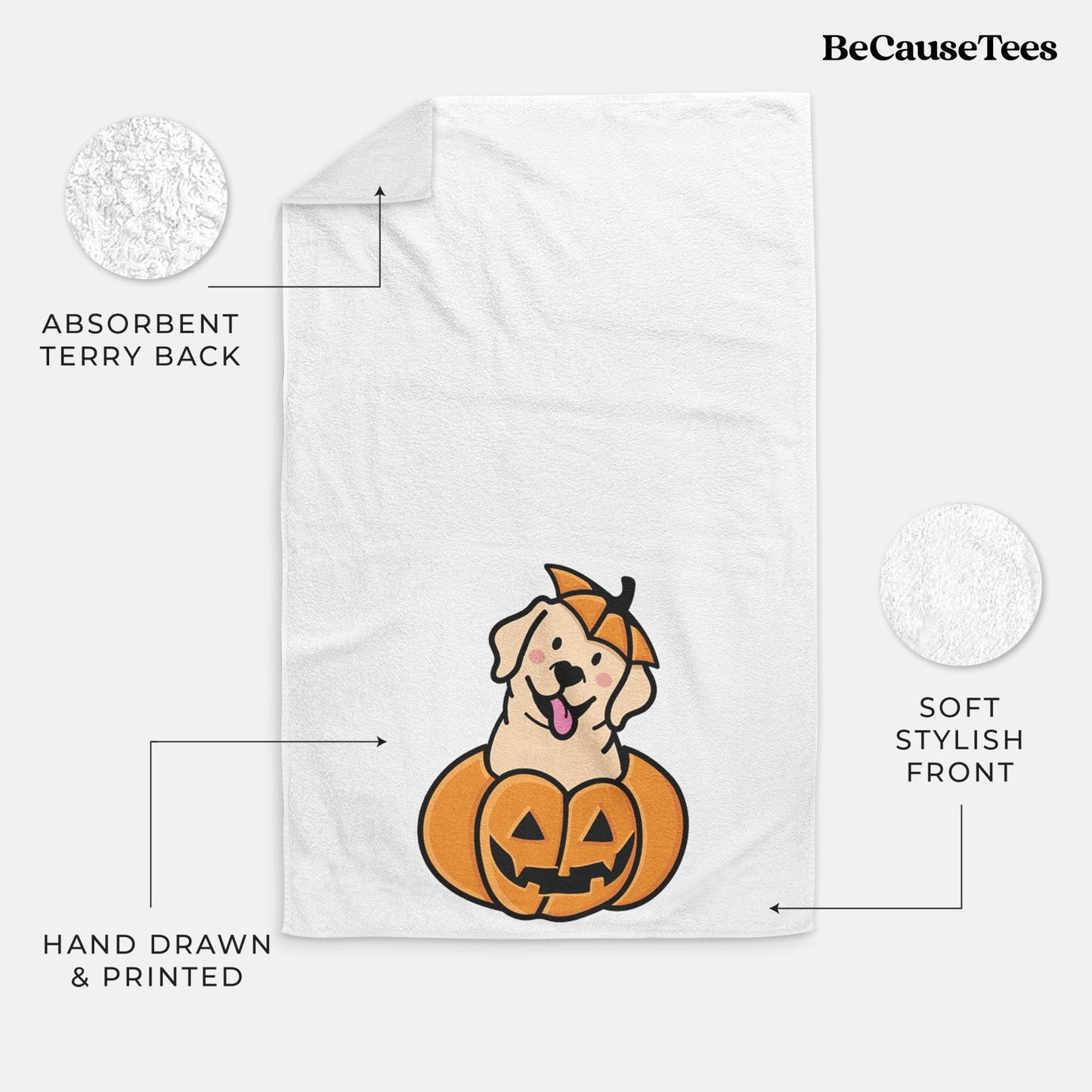 Pumpkin Pup - Labrador Retriever Hand Towel