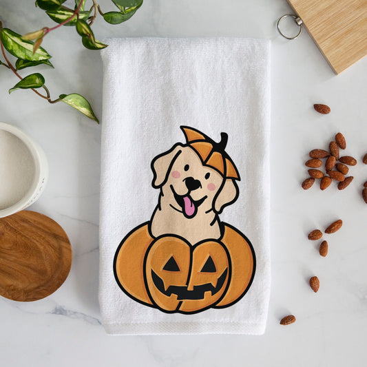 Pumpkin Pup - Labrador Retriever Hand Towel