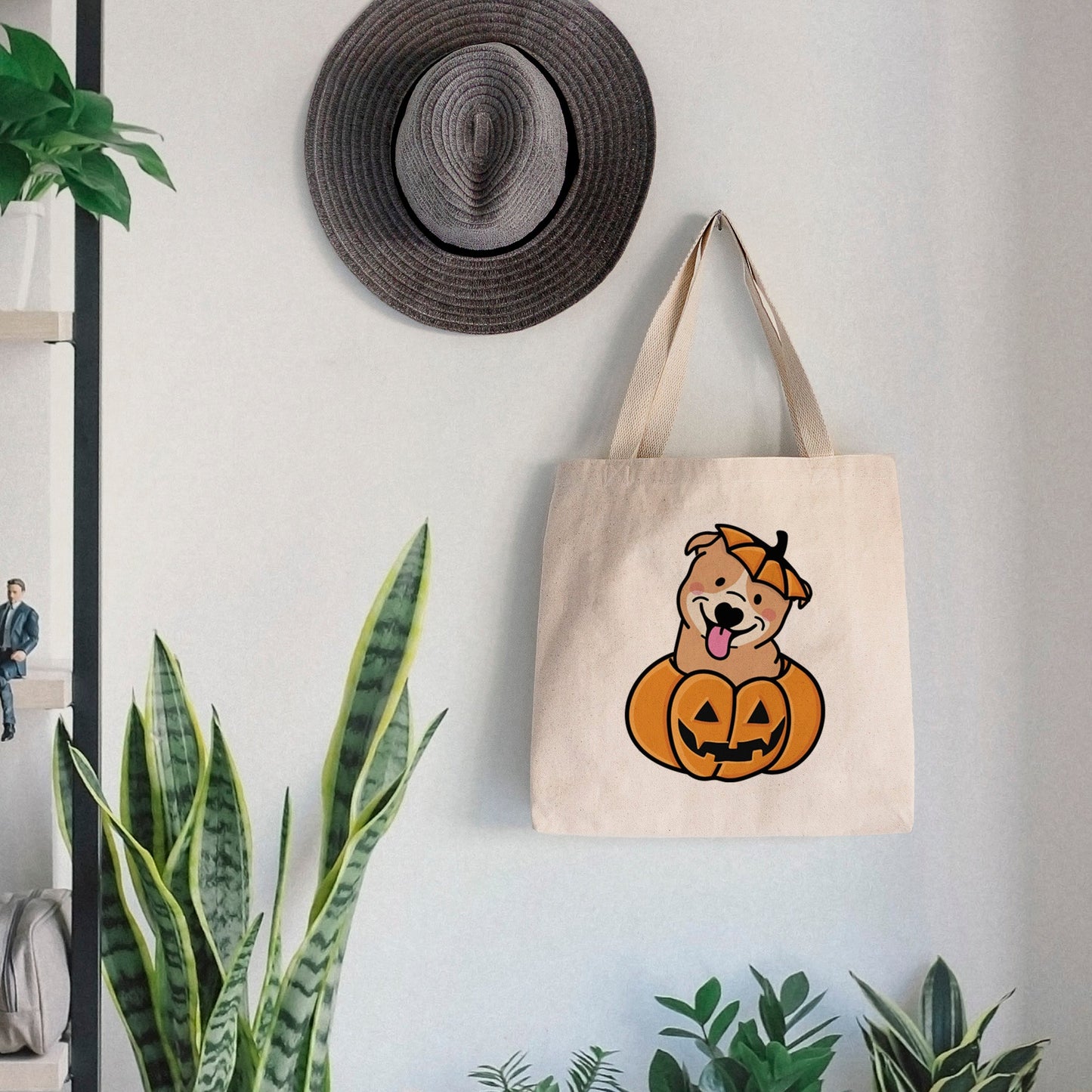Pumpkin Pup - Pitbull - Tote Bag