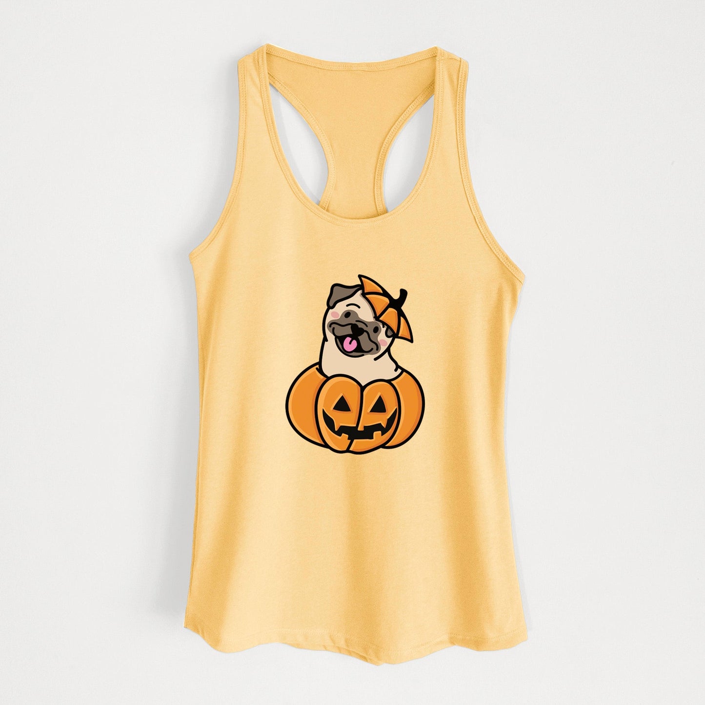 Pumpkin Pup - Pug - Women's Racerback Tanktop