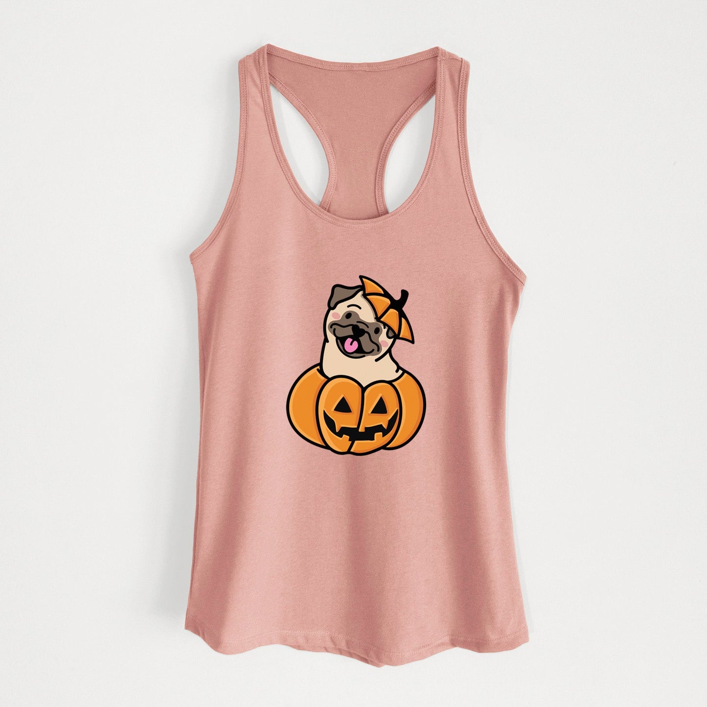Pumpkin Pup - Pug - Women's Racerback Tanktop